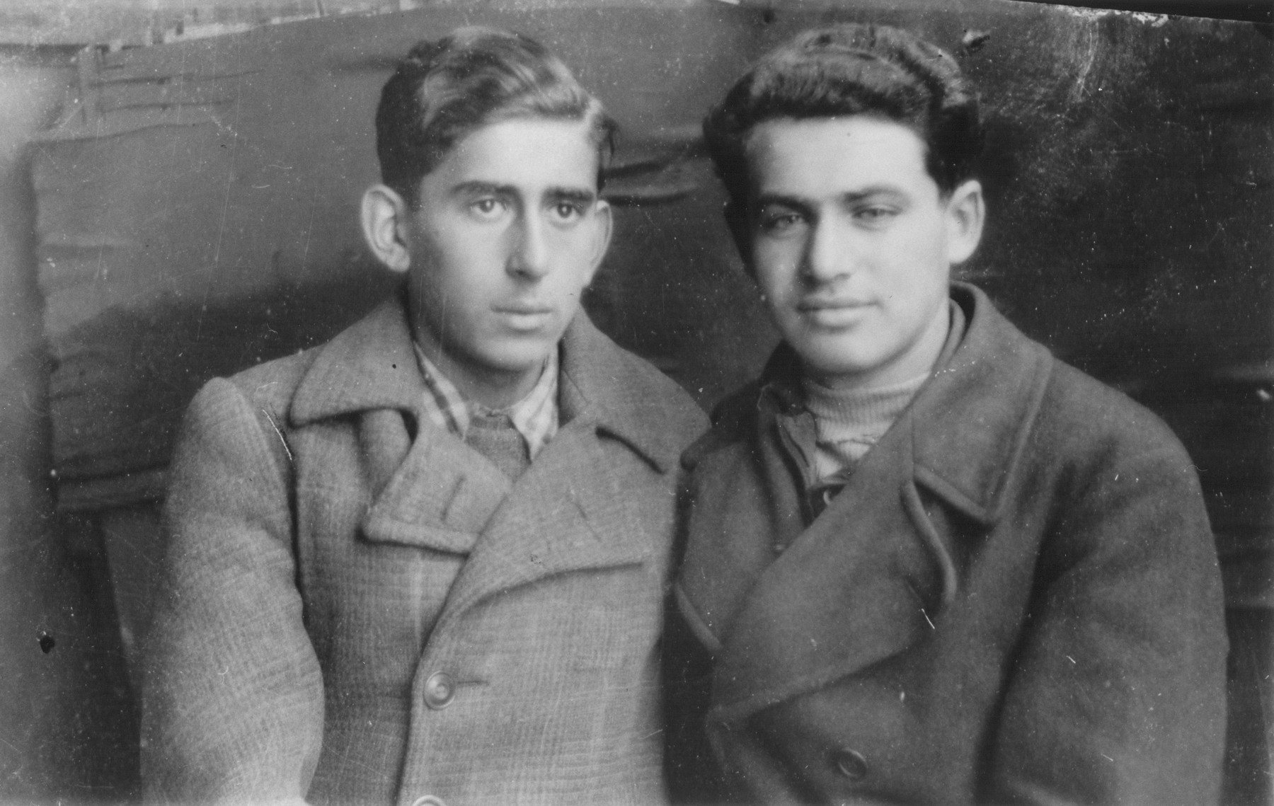 Aaron Yermus and his classmate Moshe Kristol.  The two attended a Russian, Polish school in Kzyl-Orda, Khazakstan during the war.  

The student body was 60% Jewish and 40% non-Jewish.  Its students were mostly Polish refugees seeking haven in the Soviet Union.