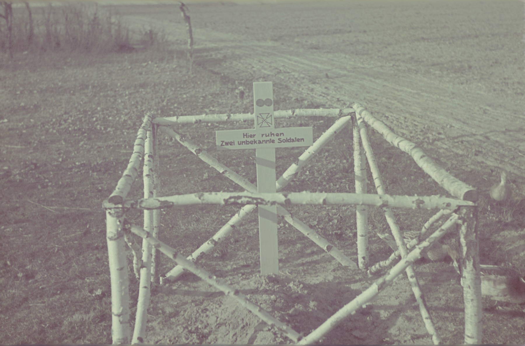 View of a marked Christian grave from the Genewein collection.