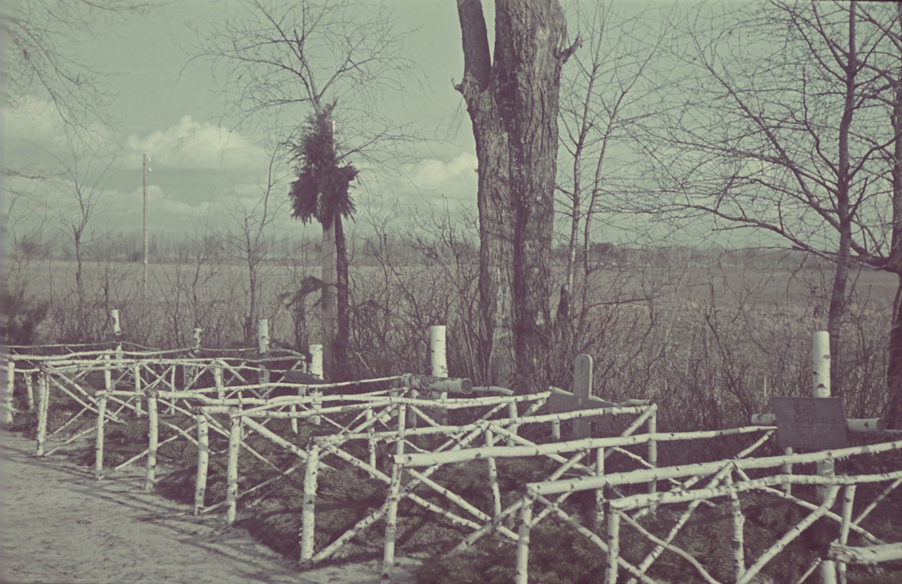 Gravesites photographed by Walter Genewein.

[These may be the graves of German soldiers who fell in Poland.]