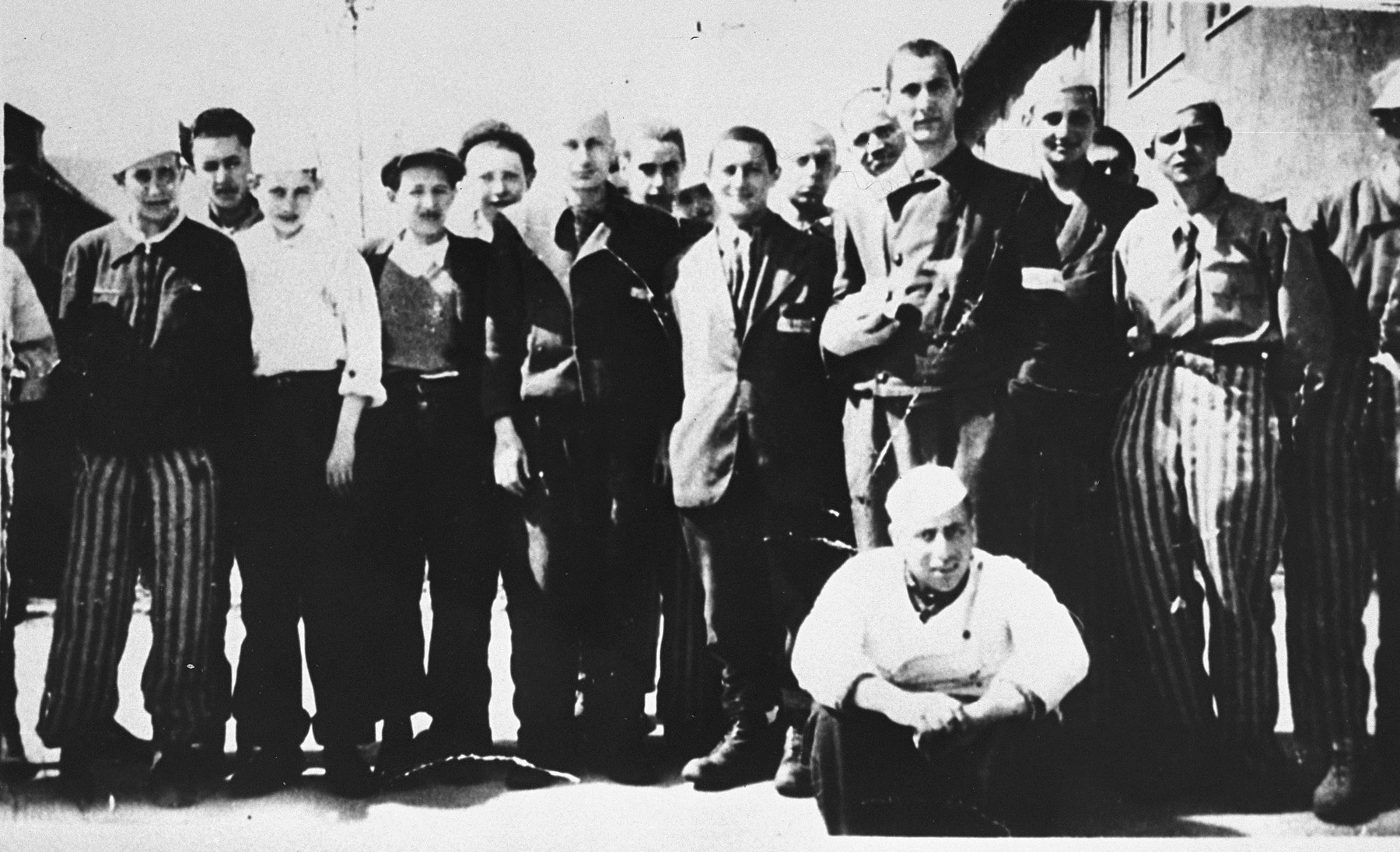 Romanian survivors in Buchenwald after liberation.