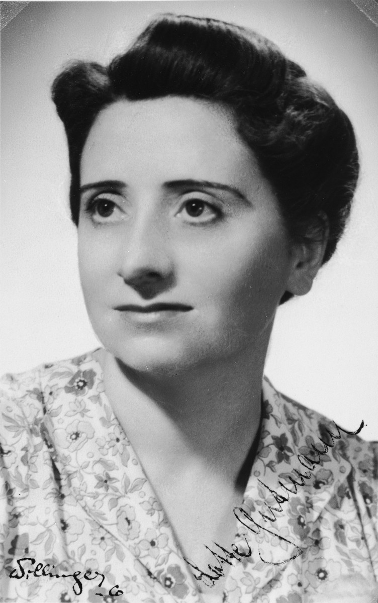 Autographed portrait of Lotte Guttmann, a member of the International Committee for European Immigrants in Shanghai.

One photograph from the International Committee album, "Introducing the I.C. Staff" presented to I.C. secretary Paul Komor on August 7, 1941 in Shanghai.