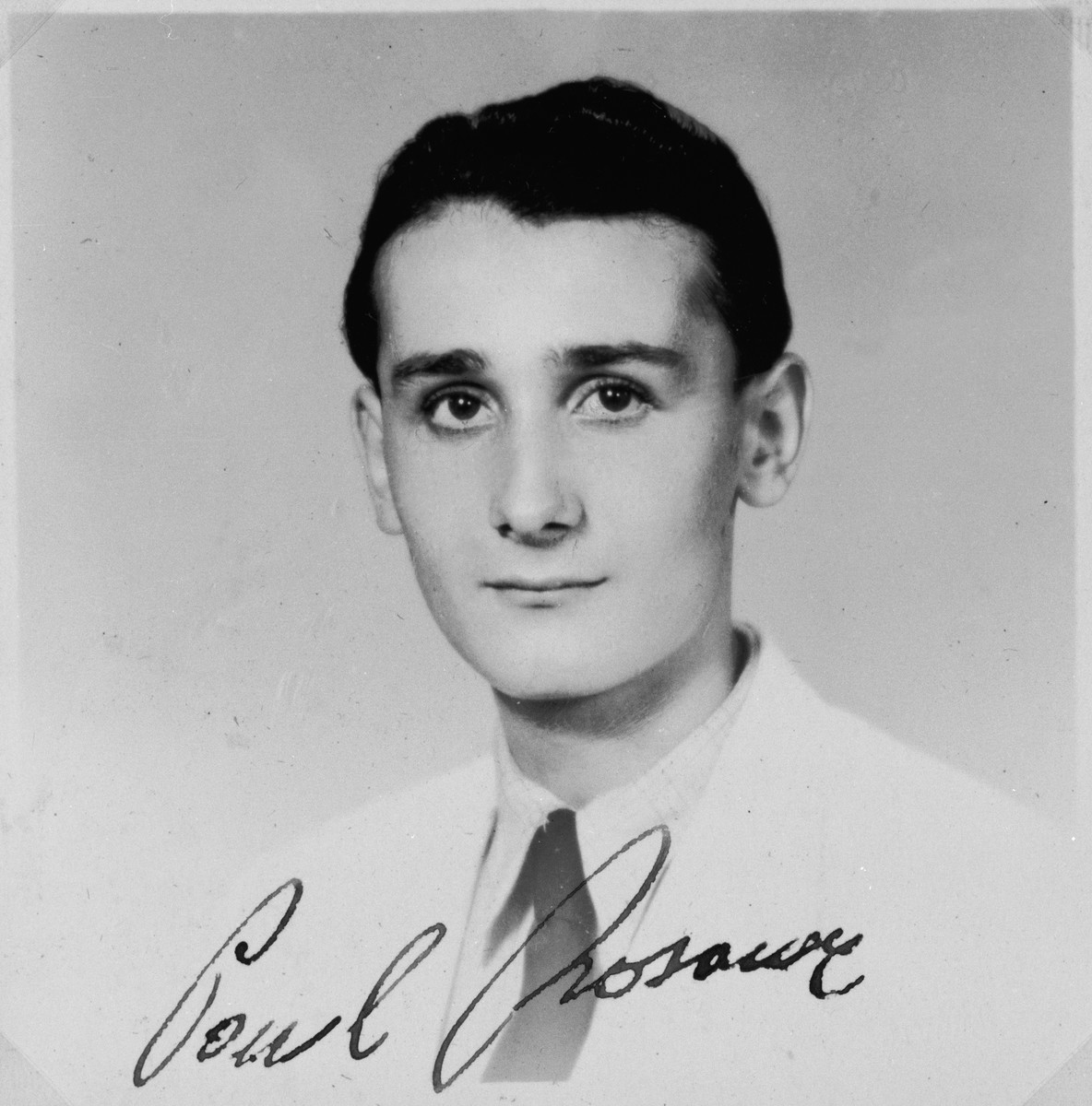 Autographed portrait of Paul Rosauer, a member of the International Committee for European Immigrants in Shanghai.

One photograph from the International Committee album, "Introducing the I.C. Staff" presented to I.C. secretary Paul Komor on August 7, 1941 in Shanghai.
