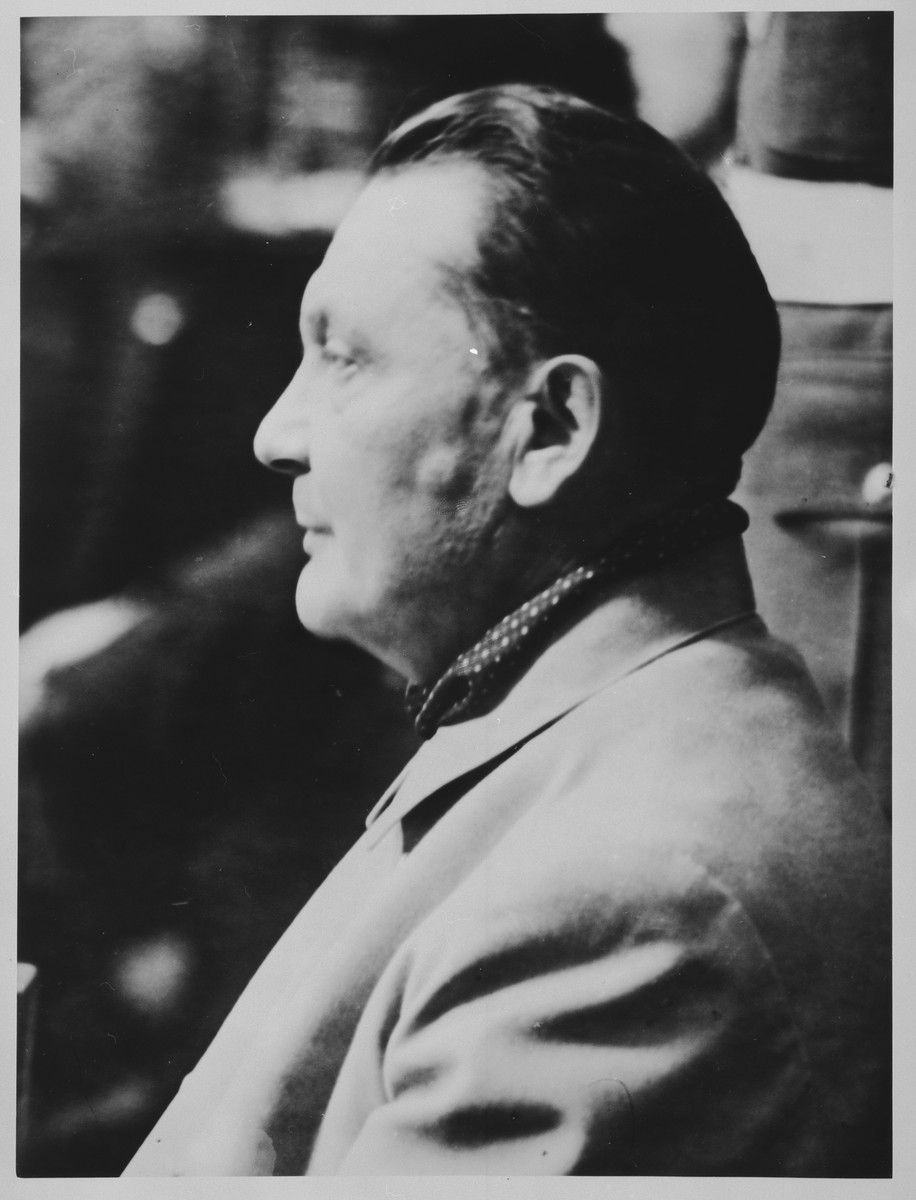 Profile Of Defendant Hermann Goering In The Prisoners Dock At The