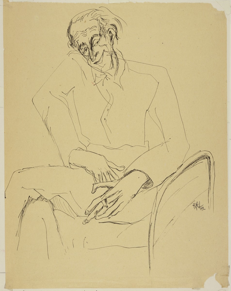 "Jewish Philosopher with Cigarette" by Lili Andrieux.