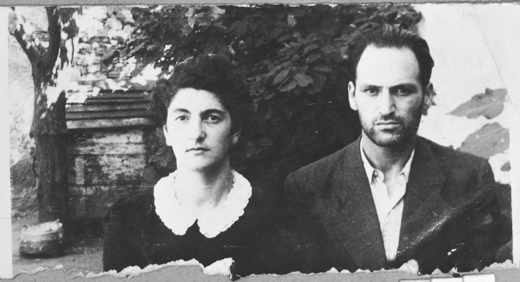 Portrait of Jak Russo, son of Menachem Russo, and Jak's wife, Alegra.