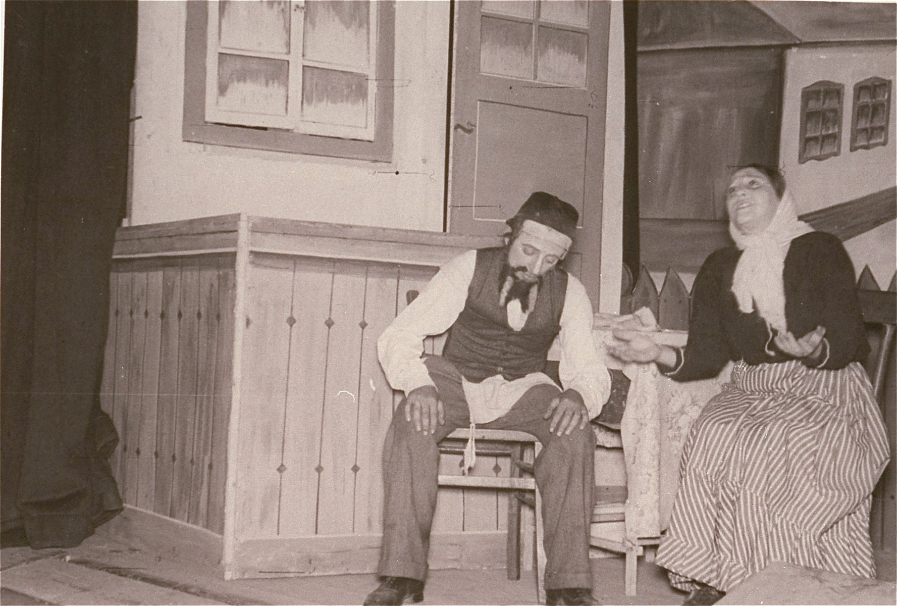 A theatrical troupe in performs in the Zeilsheim displaced persons' camp.