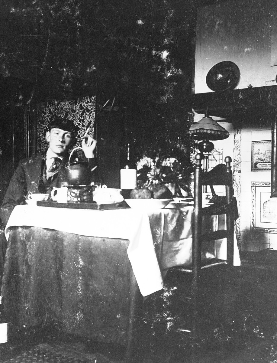 A young Willem Arondeus in his flat in Blaricum.  

Later during the war, Arondeus led a gay resistance group in Amsterdam which was responsible for bombing the Amsterdam Population Registry offices.  The attack was carried out on 27 March 1943 in an effort to destroy government records of Jews and others sought by the Nazis.  As a result of the act, Arondeus was executed in 1943.  His rescue efforts have been recognized by by Yad Vashem and the USHMM.