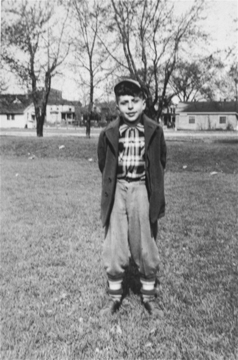 11-year-old Julius Krauthamer at the Fort Ontario emergency refugee shelter in Oswego, New York.