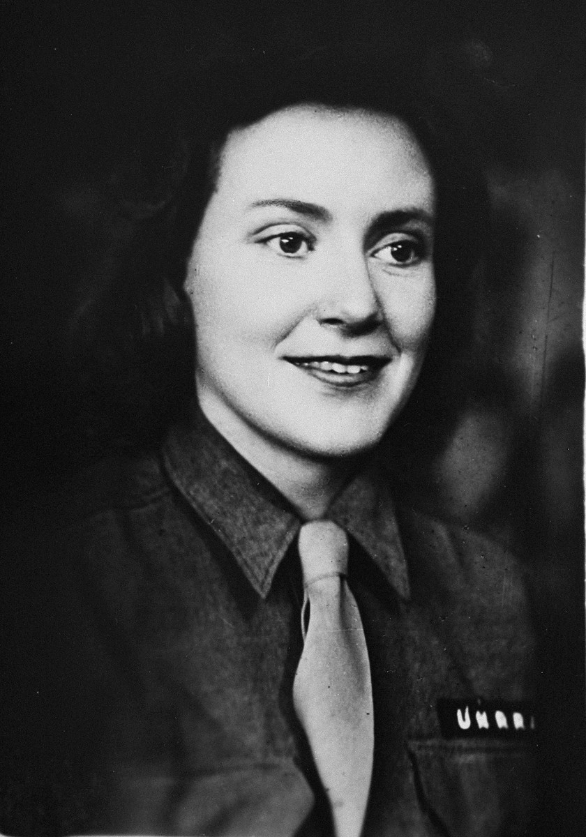 Portrait of Marion van Binsbergen Pritchard in her UNRRA uniform.