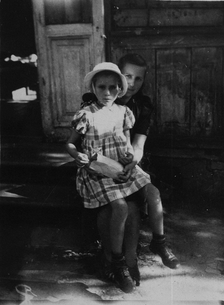 Portrait of Gitta Rosenzweig on the day she was removed from a Polish orphanage.