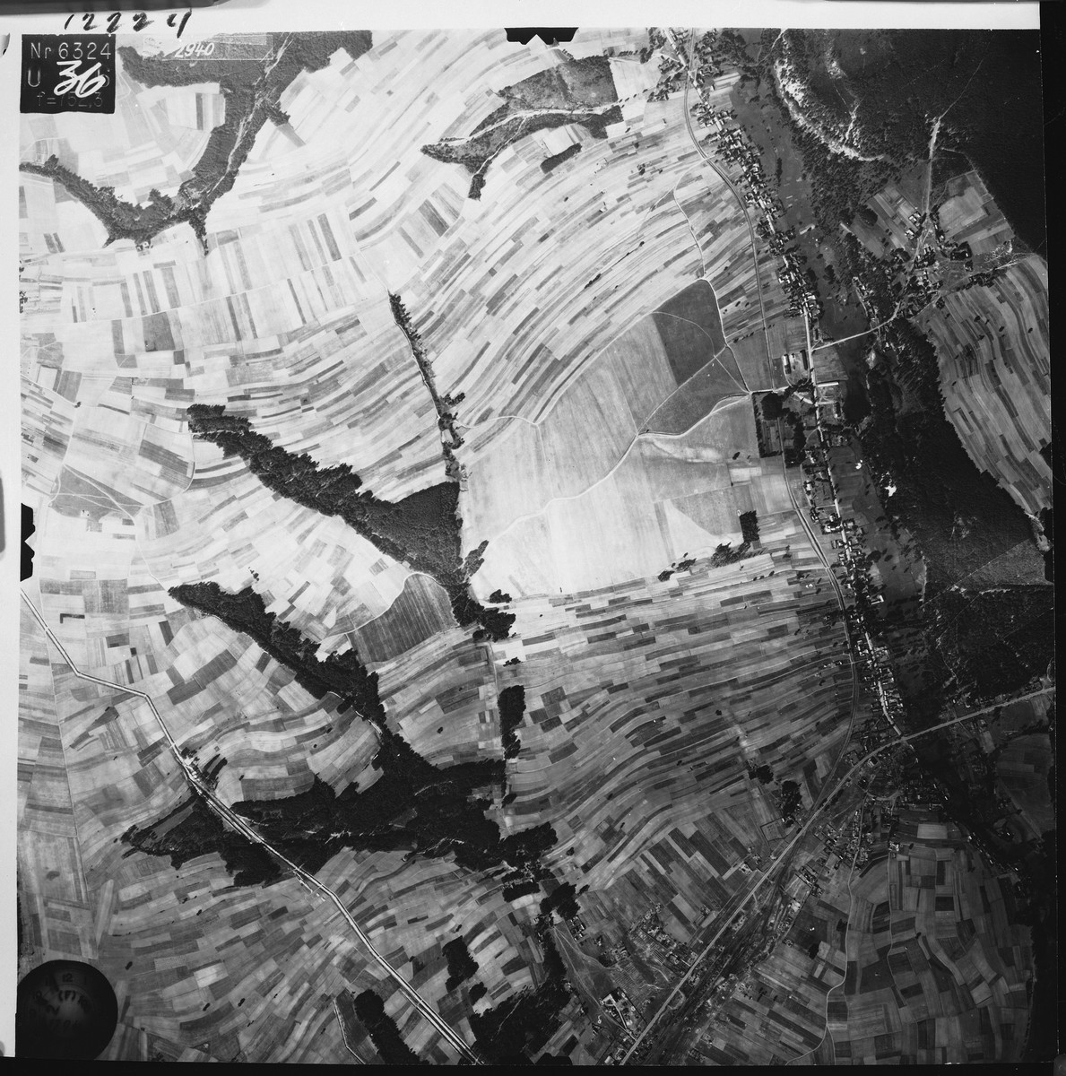 An aerial view of the Belzec area taken by the Luftwaffe during the war.