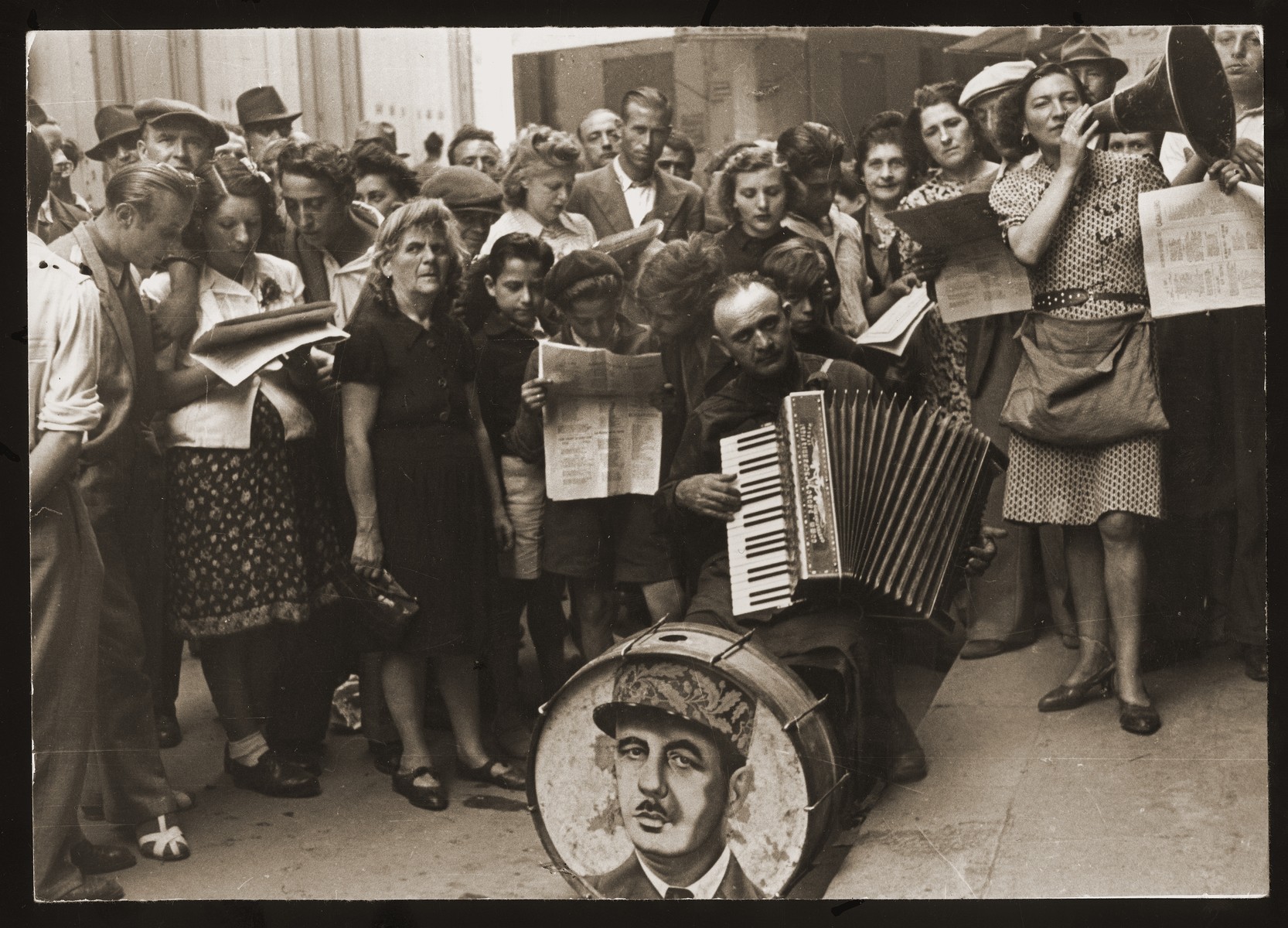 V.E. Day celebrations in the streets of Marseille.