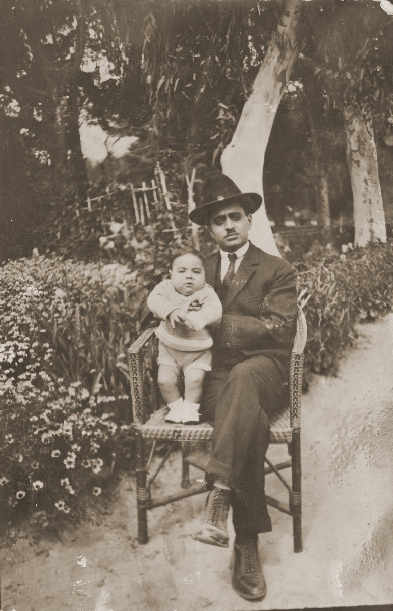 Jacob Mordo with his infant son.