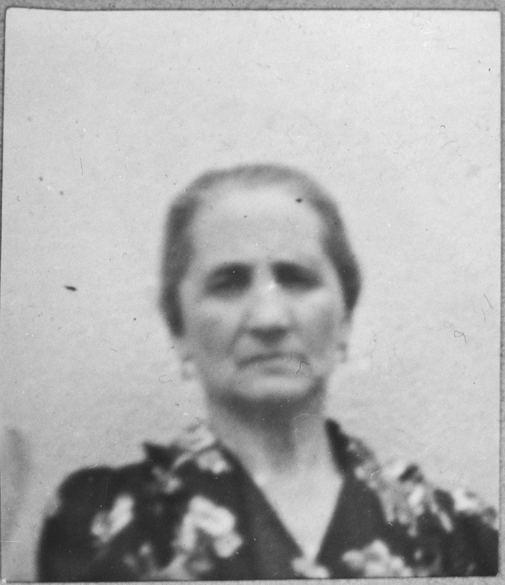 Portrait of Hana Ischach, wife of Schachia Ischach.  She lived at Zvornitska 11 in Bitola.