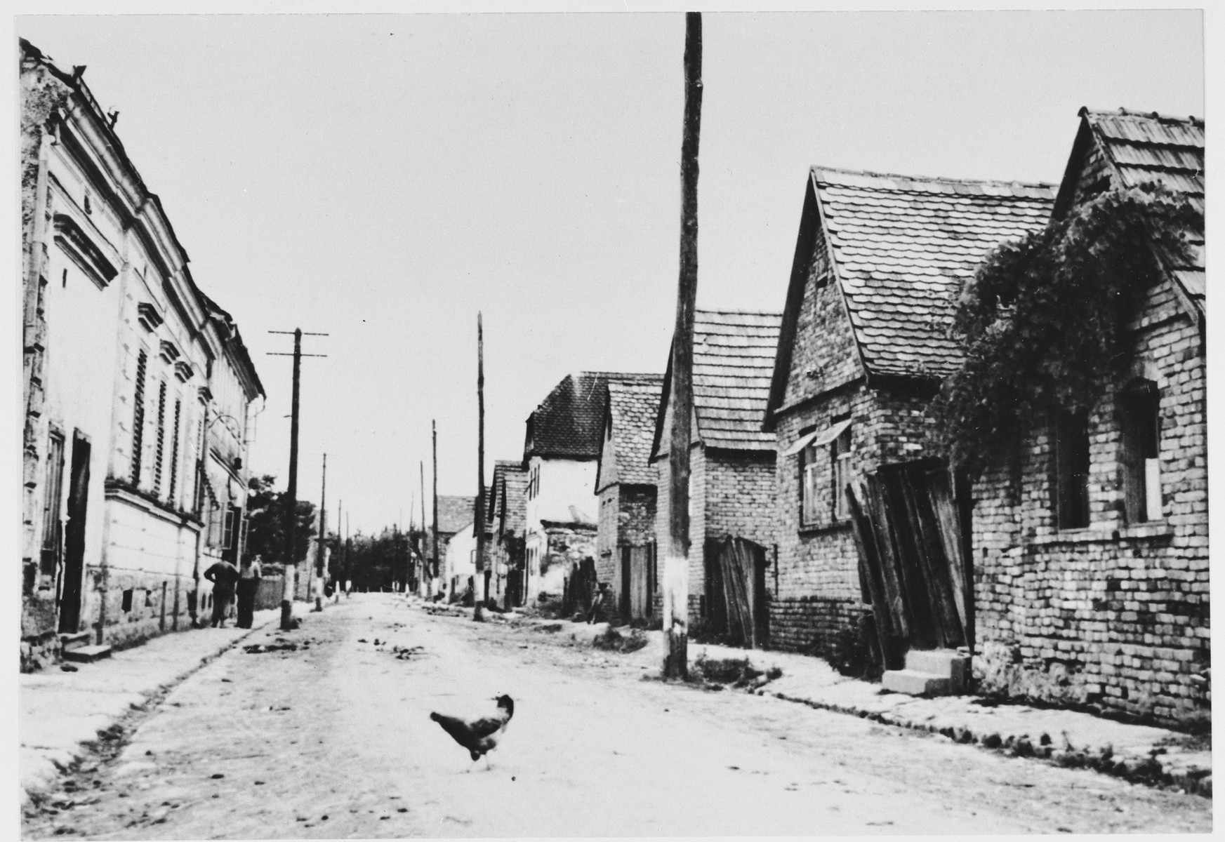 View of a street in the Jasenovac concentration camp.
