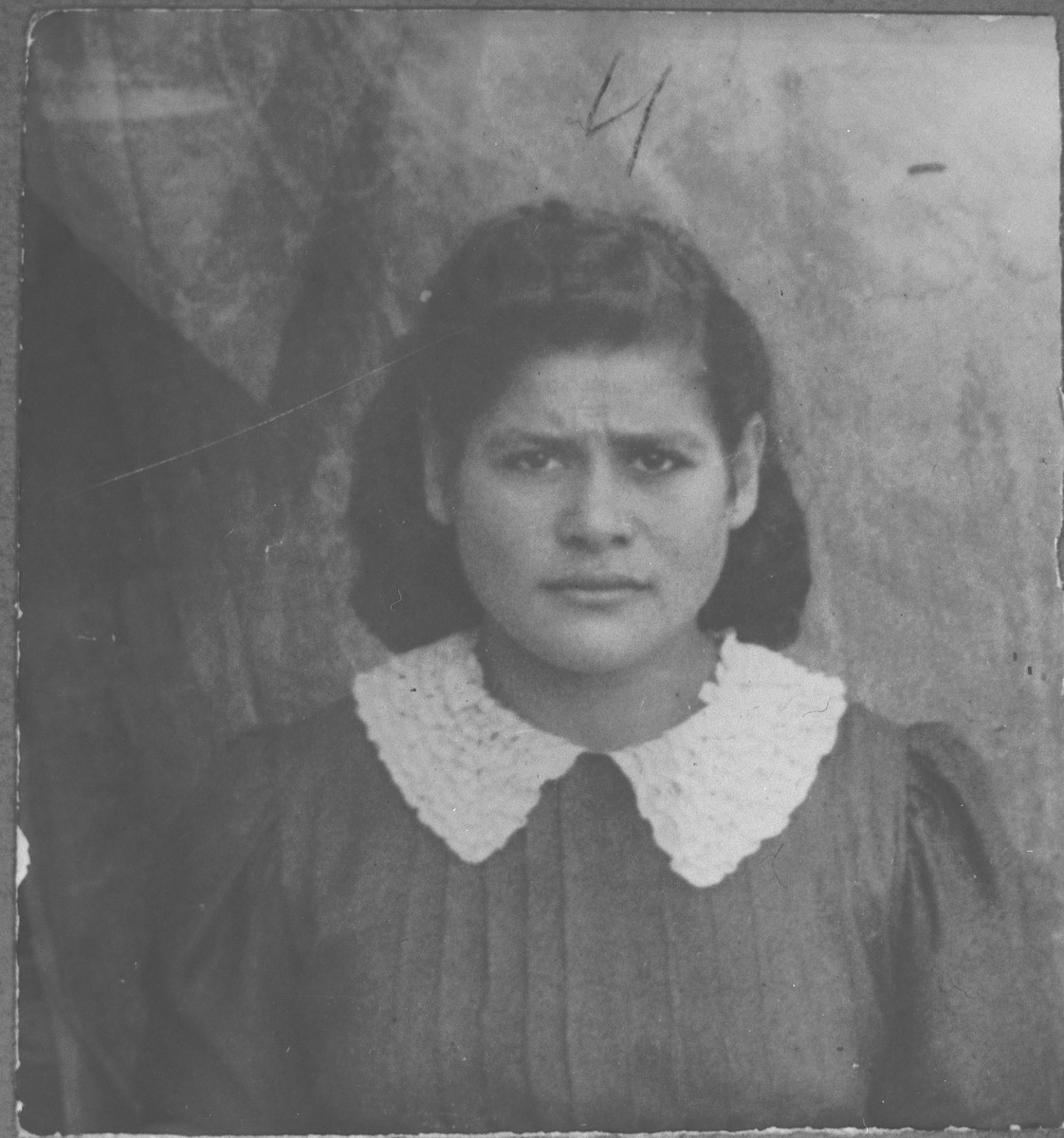 Portrait of Marika Eschkenasi, daughter of Isak Eschkenasi.  She lived on Krstitsa in Bitola.