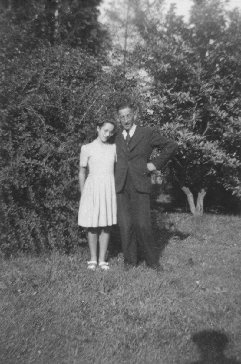 Suse and her father, Max Grunbaum shortly after liberation.