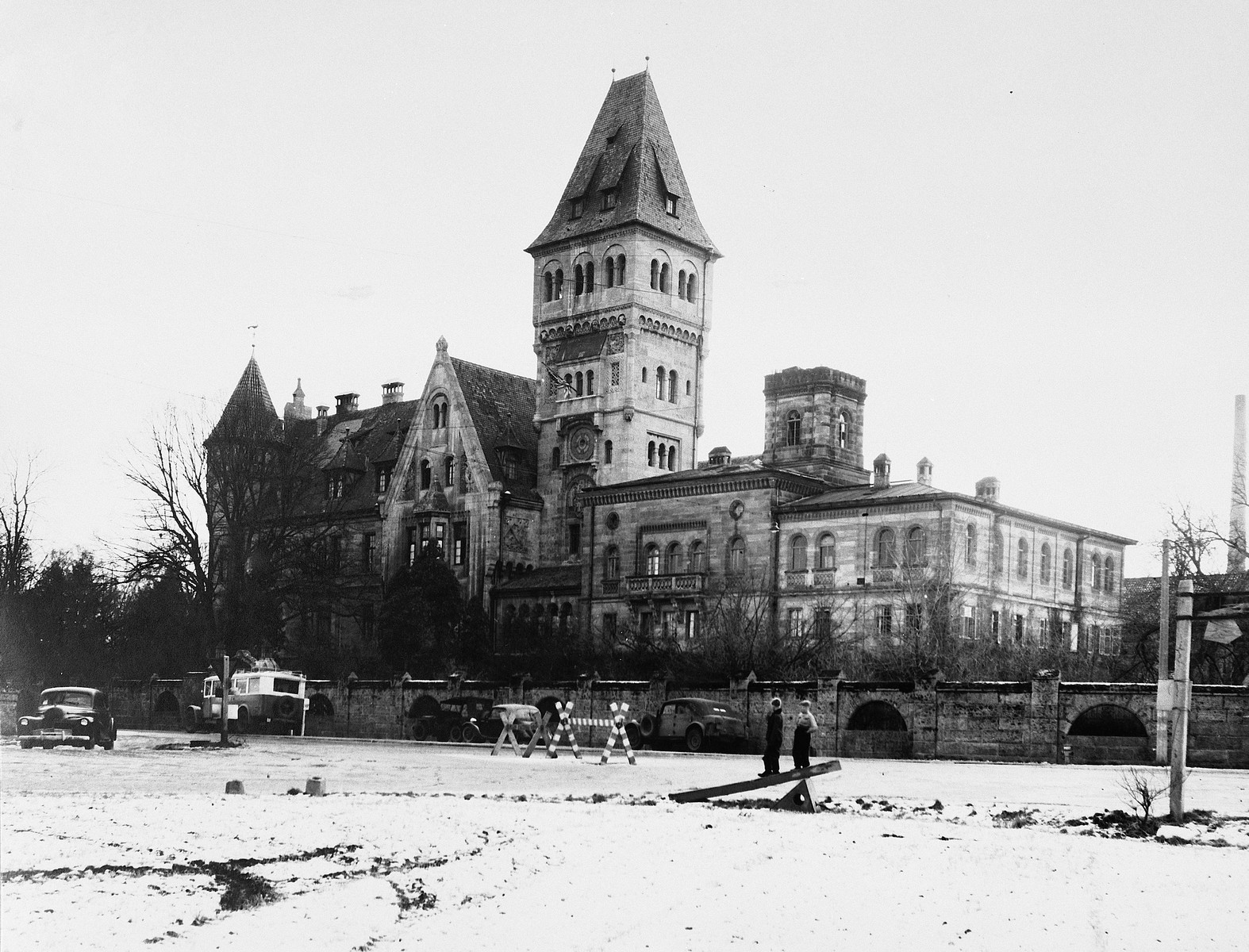 Exterior view of the Castle of the Duke of Faber-Castell that was used during the trial to hold the press corps.