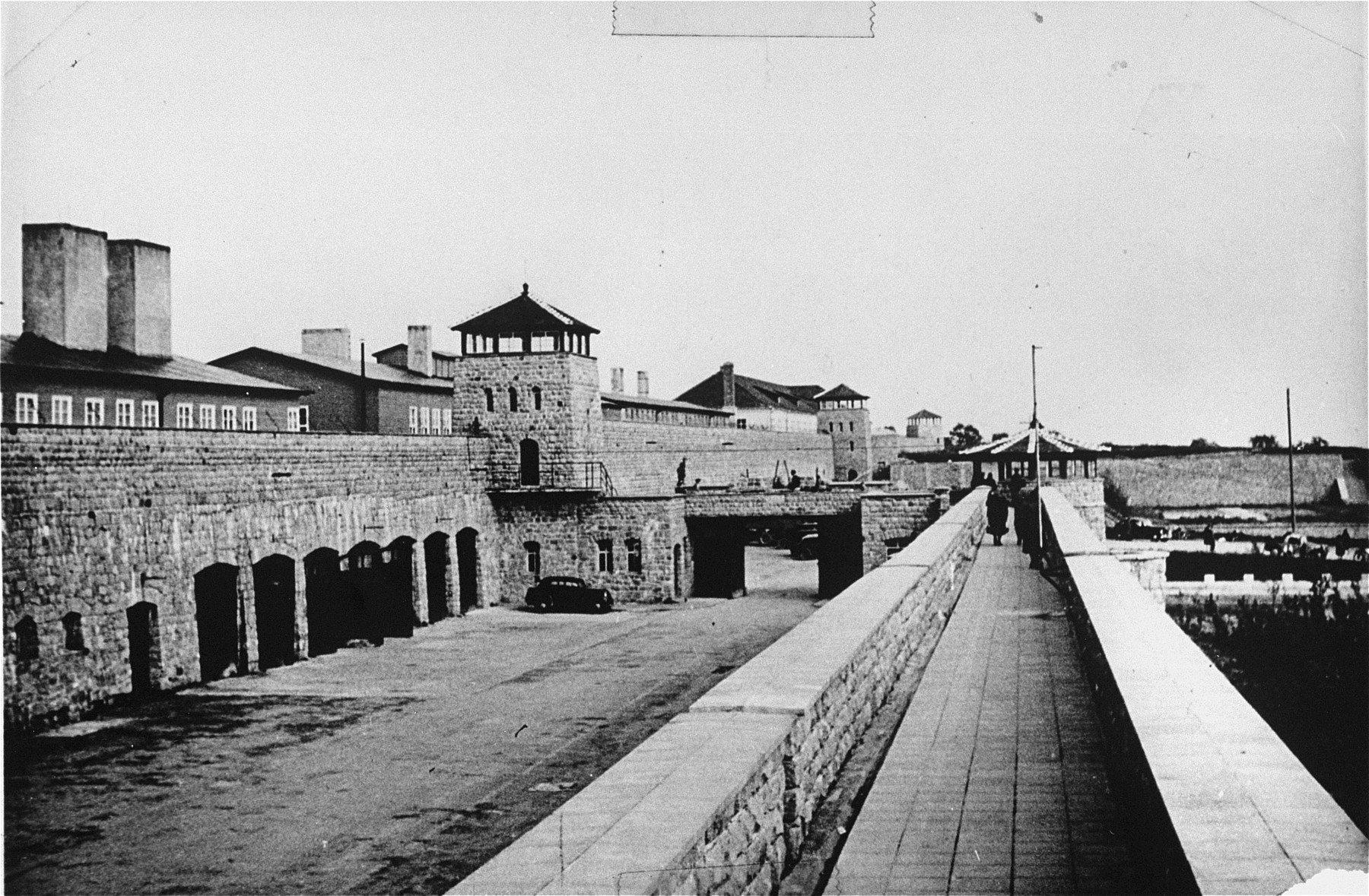 View of the Mauthausen concentration camp soon after the liberation.