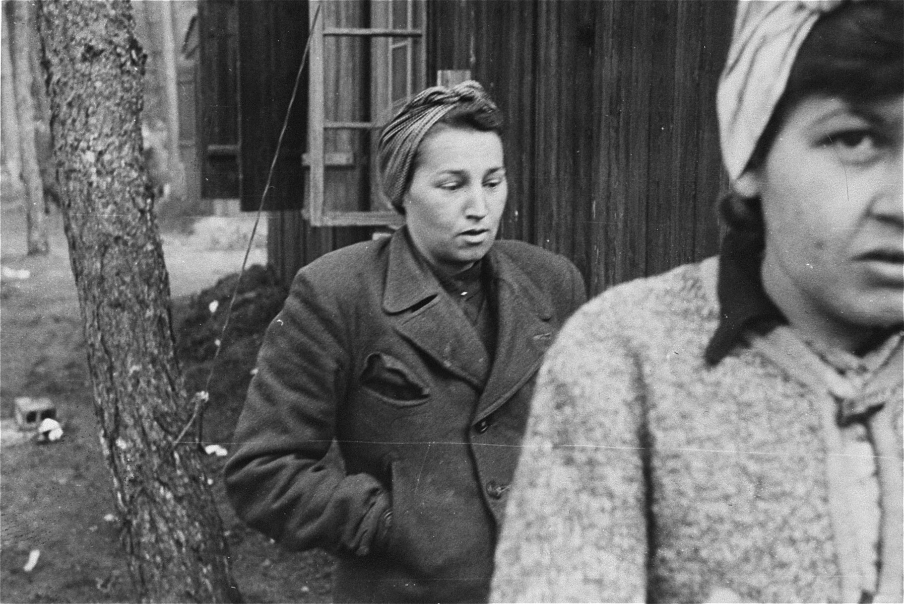 Women survivors in the Woebbelin concentration camp.