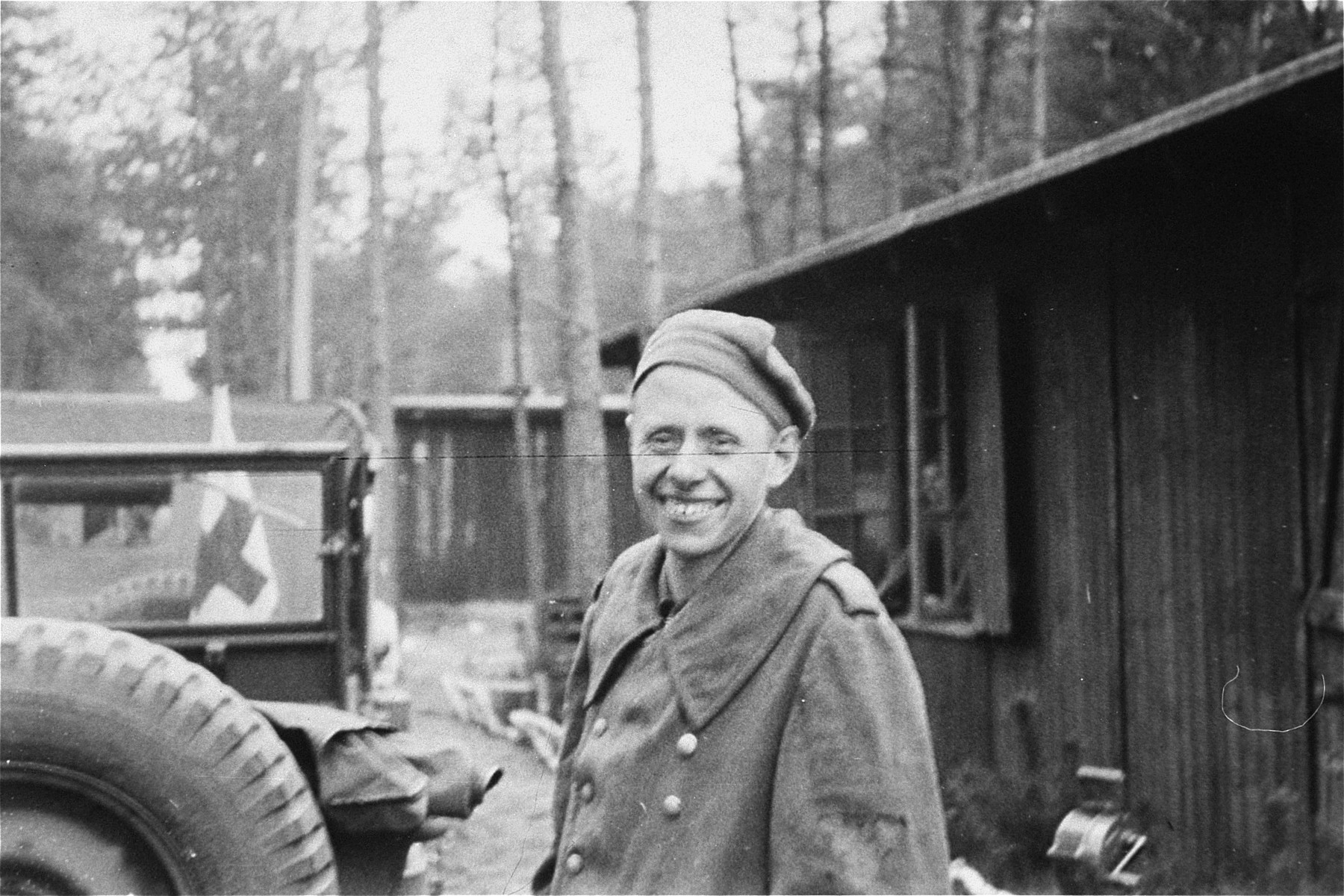 A survivor in the Woebbelin concentration camp.