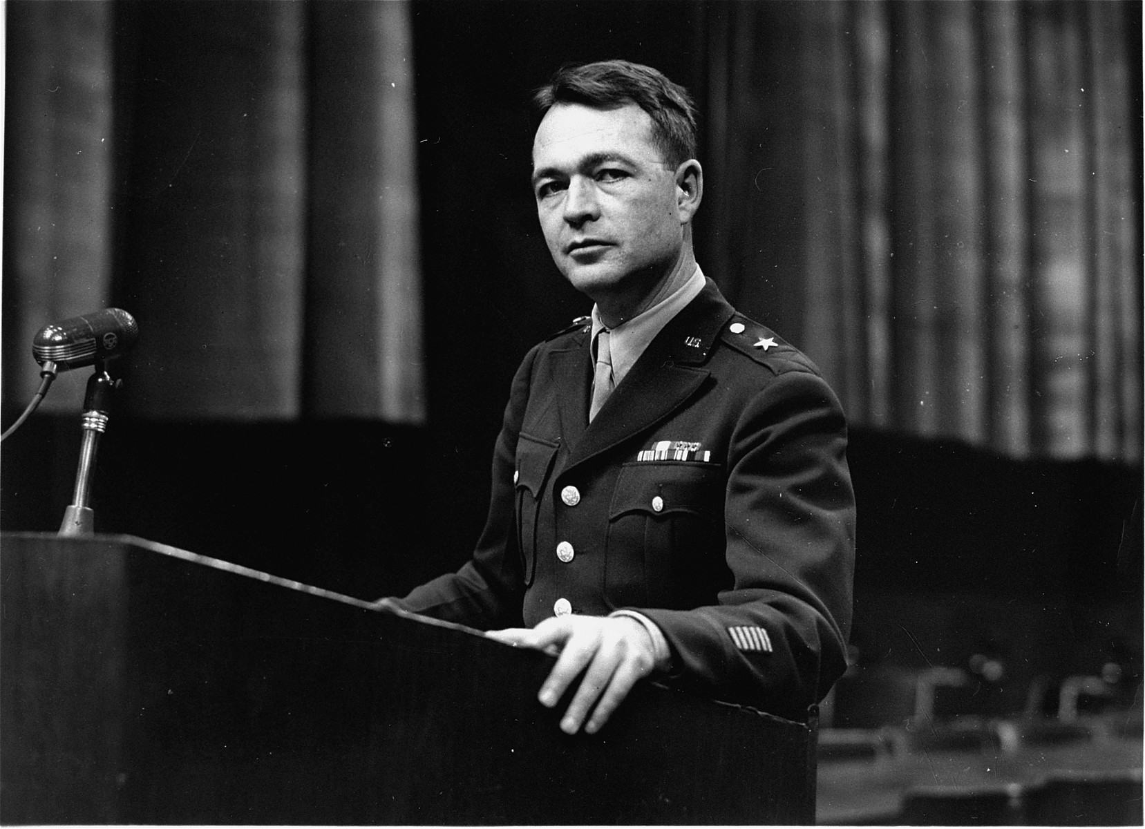 Brigadier General Telford Taylor, the U.S. Chief Counsel, who directed the American prosecution of the High Command Case.