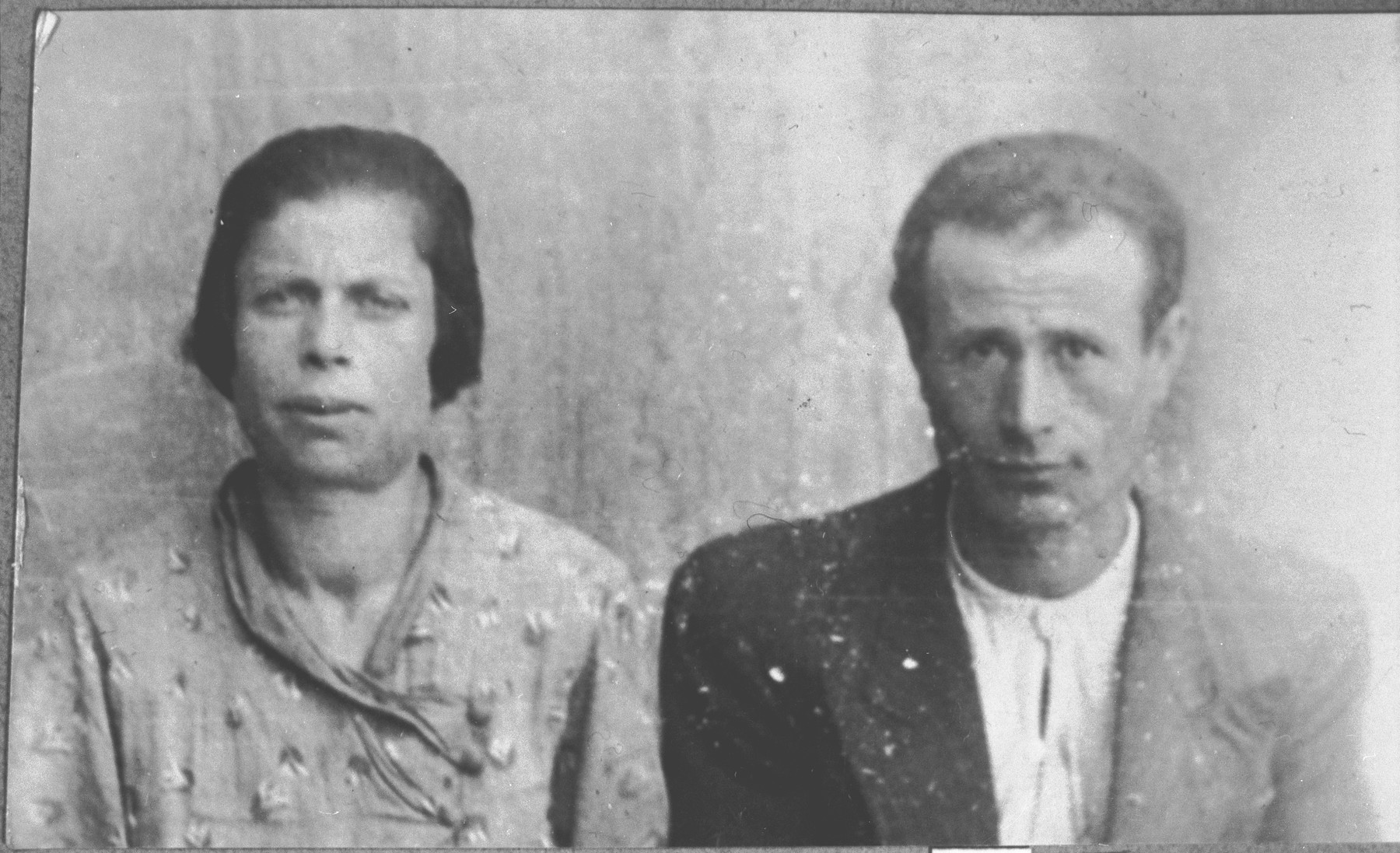 Portrait of Isak Kamchi and his wife Alegra.  He was a plumber.  They lived at Asadbegova 14 in Bitola.