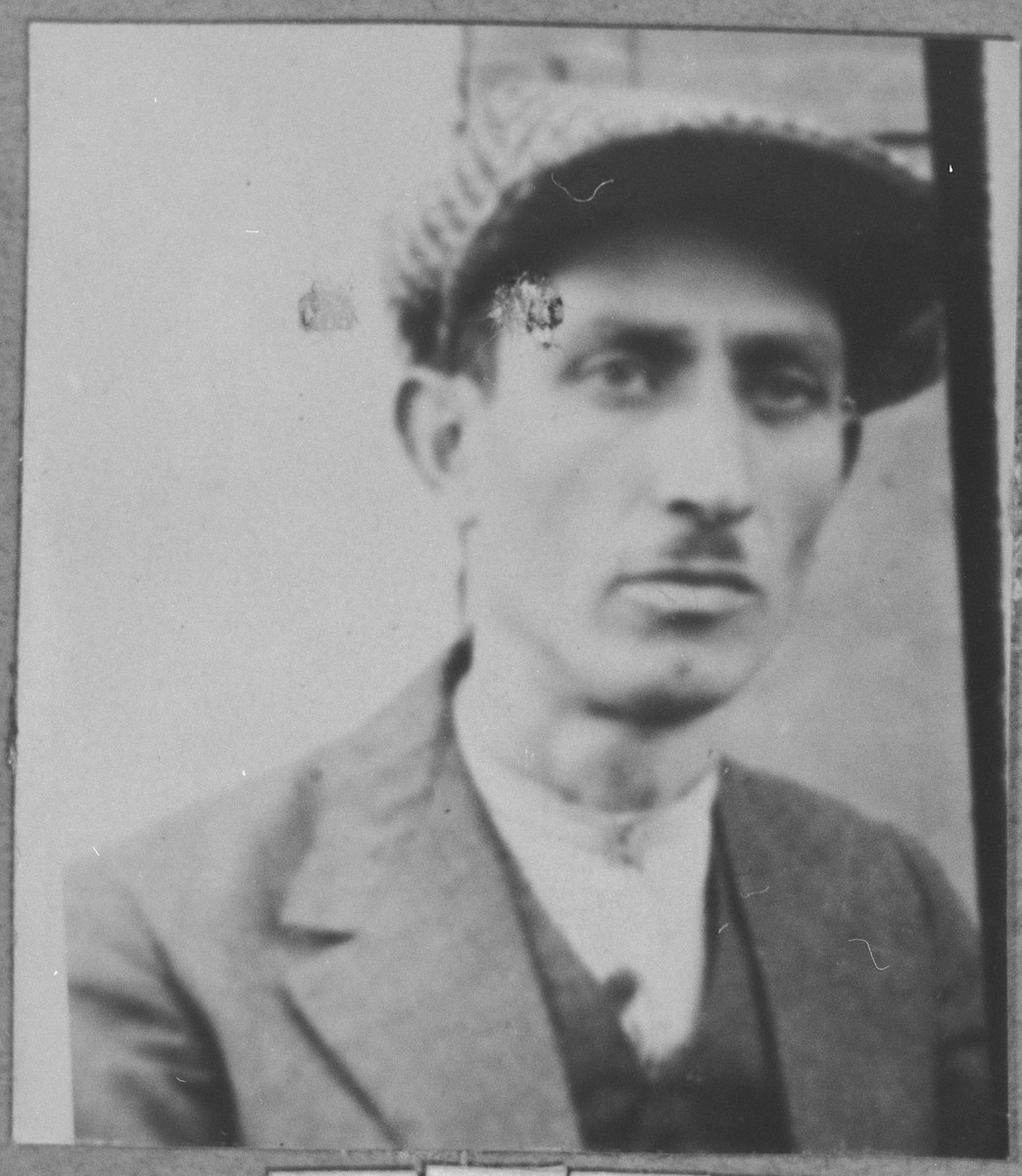 Portrait of Avram (K.) Hasson.  He was a tailor.  He lived at Sinagogina 6 in Bitola.