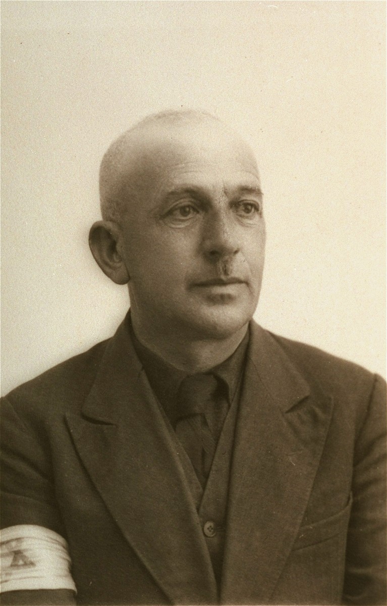 Portrait of Osias Notowicz, a member of the Jewish council in the Kolbuszowa ghetto.