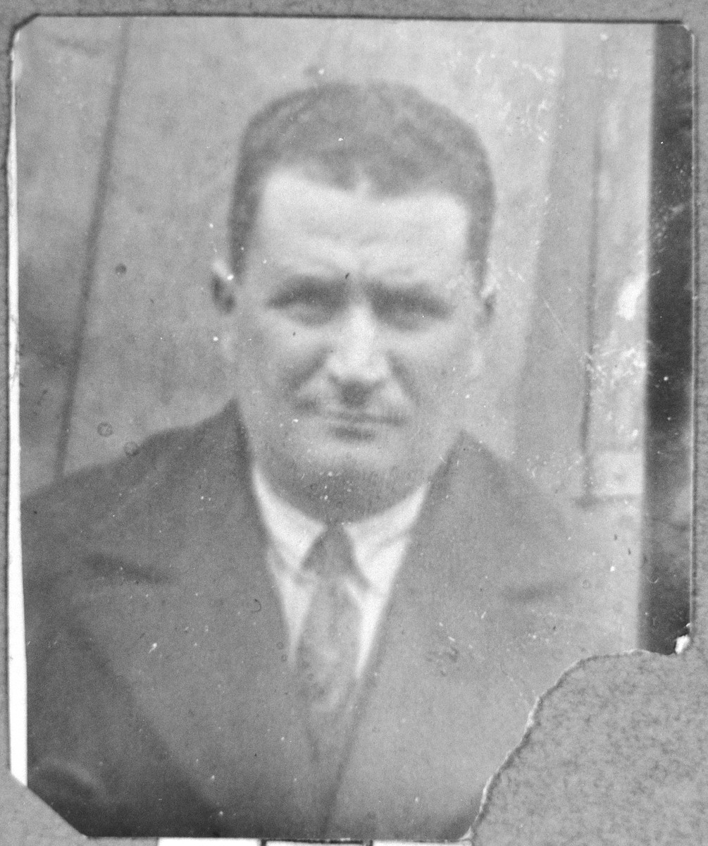 Portrait of Menachem Pesso.  He was a manufacturer.  He lived at Debarska 13 in Bitola.