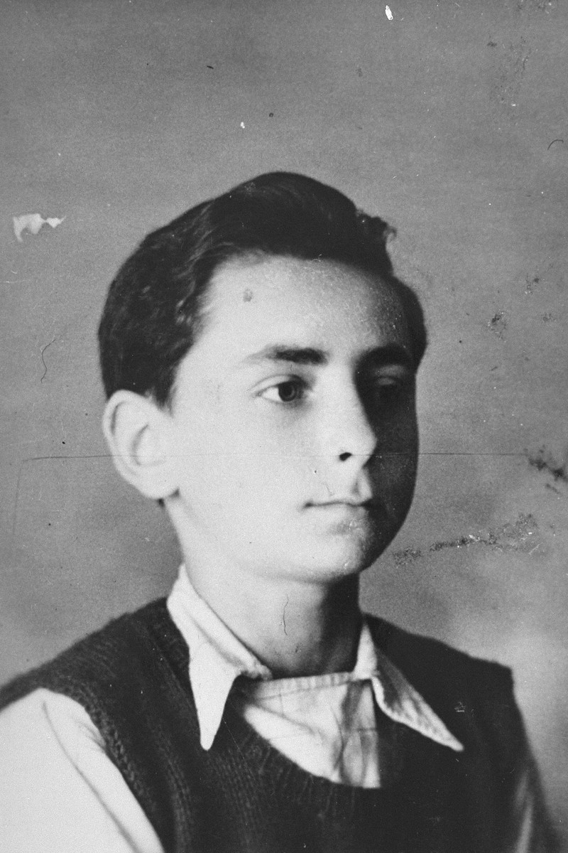 Portrait of a Jewish boy living in hiding at the Les Grillons children's home in Le Chambon during the German occupation of France.

Pictured is Paul Fogelman.