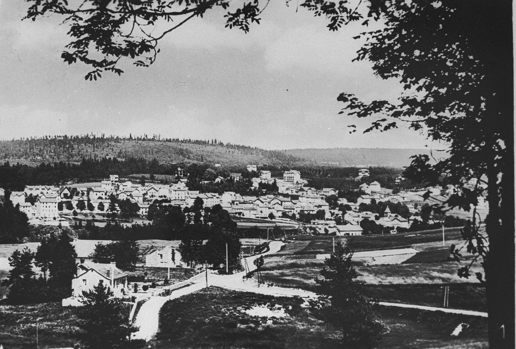 View of the French village of Le Chambon-sur-Lignon.