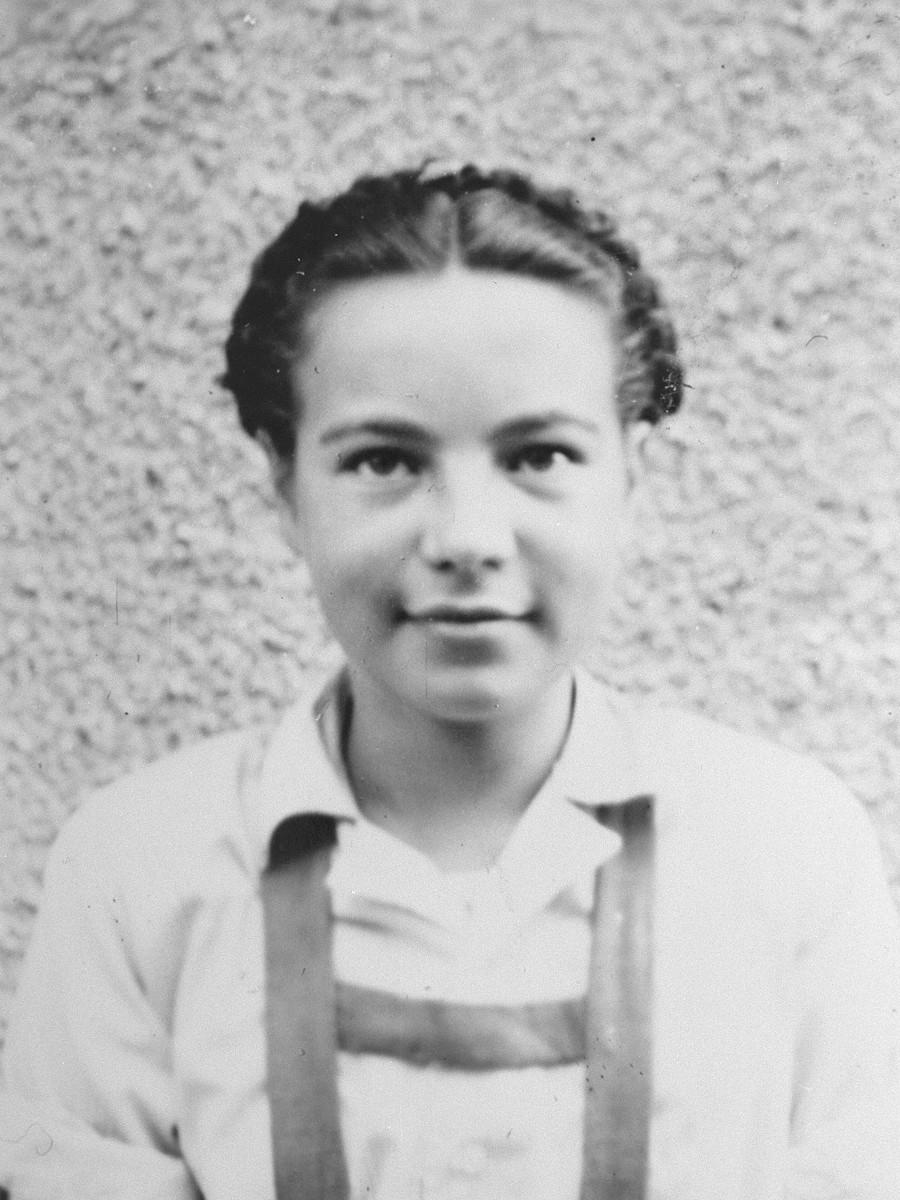 Portrait of a Spanish civil war refugee girl named Rosario, who was living at the Les Grillons children's home in Le Chambon during the German occupation of France.