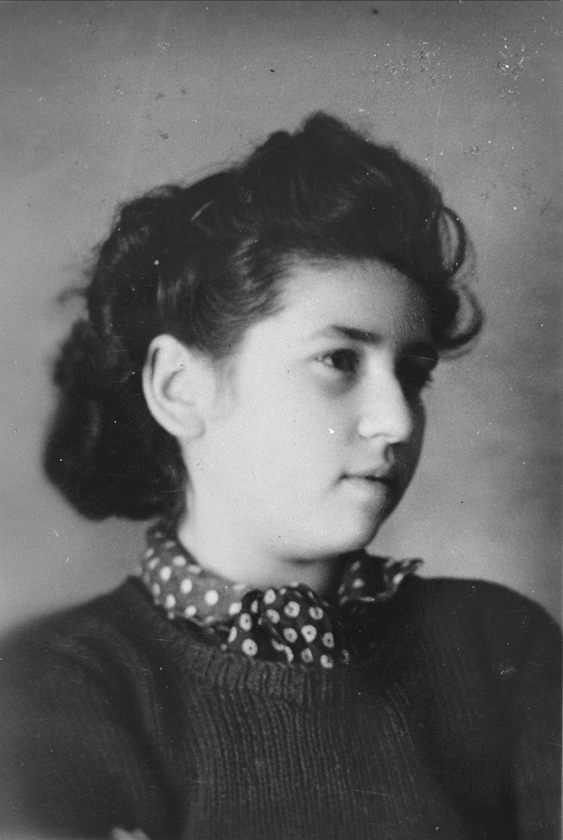 Portrait of a Jewish girl living in hiding at the Les Grillons children's home in Le Chambon during the German occupation of France.

Pictured is Simone Fullenbaum.