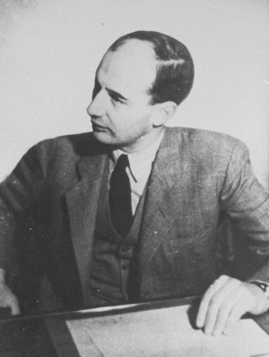 Portrait of Raoul Wallenberg in his office at the Swedish legation.