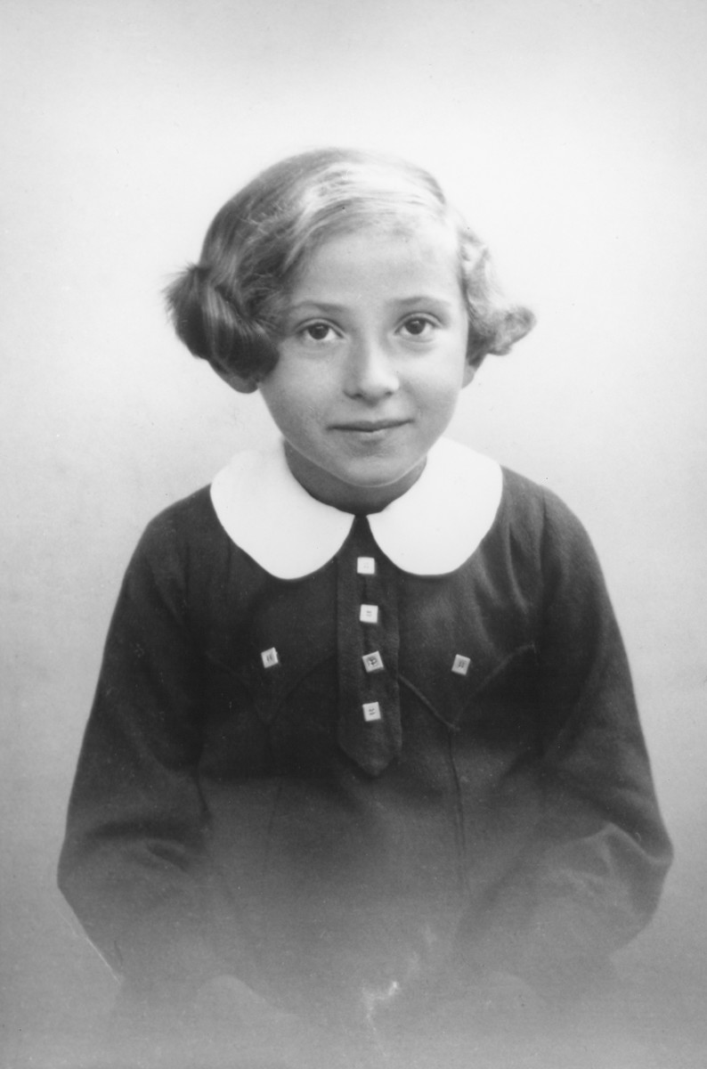 School portrait of Hanna Rawicz in Montreuil, France.