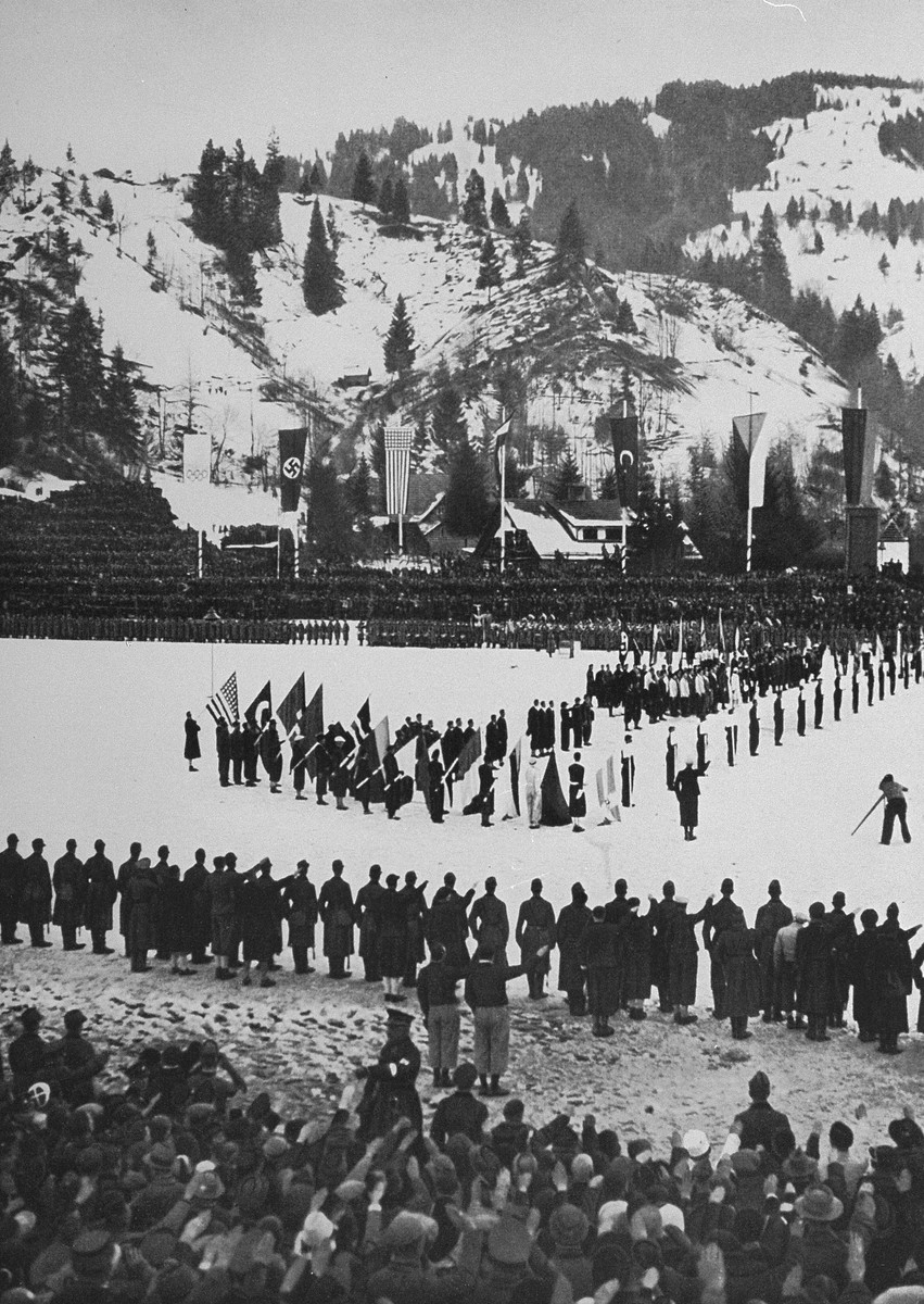 Closing ceremonies at the 4th Winter Olympics.