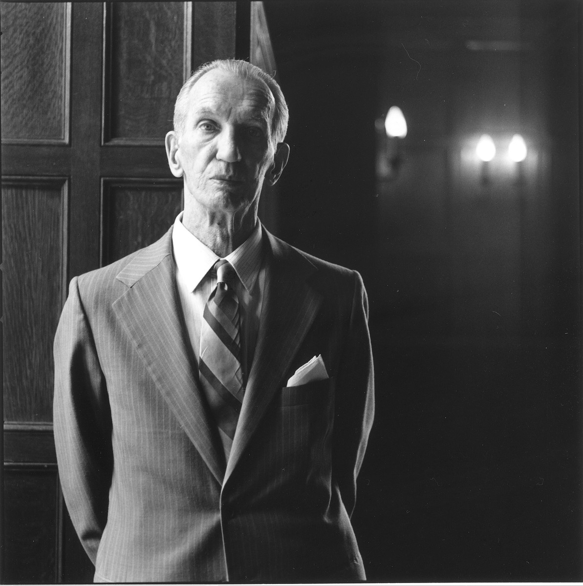 Portrait of Jan Karski at Georgetown University.