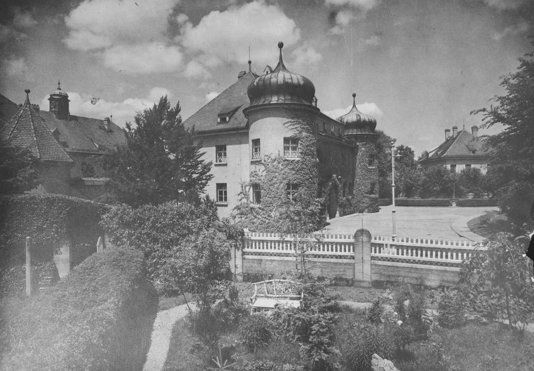 Exterior view of Landsberg prison where German war criminals were interned during the subsequent Nuremberg trials.