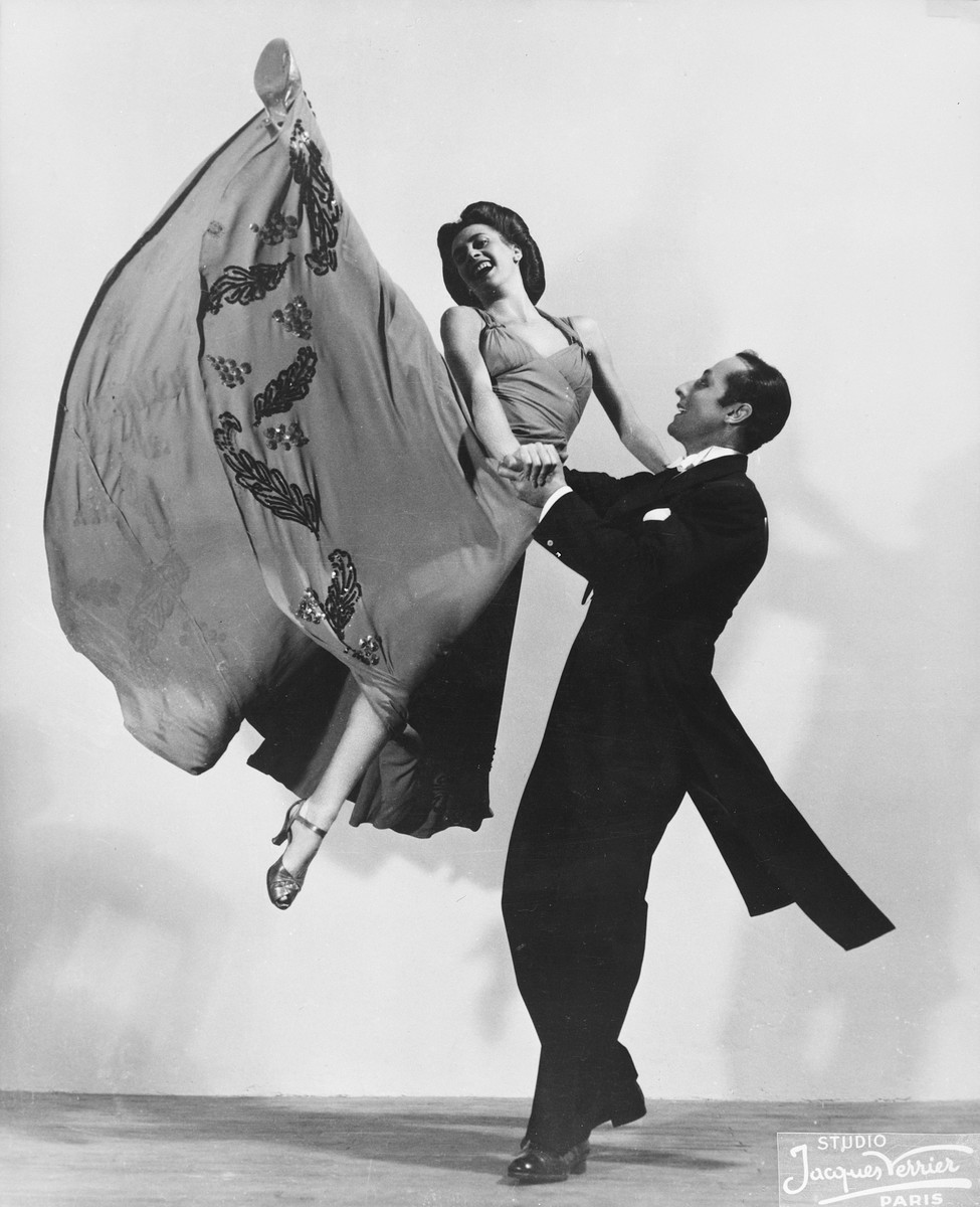 Two dancers, one of whom is a Jew in hiding, perform their act in the Parisian music hall, the Bal Tabarin.

Pictured are Frederic Apcar and Sadie Rigal.
