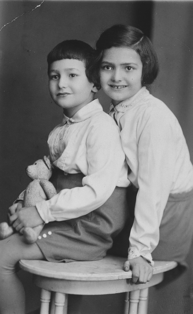 Prewar portrait of a Jewish brother and sister in Lvov.

Pictured are Julian and Janina Bussgang.