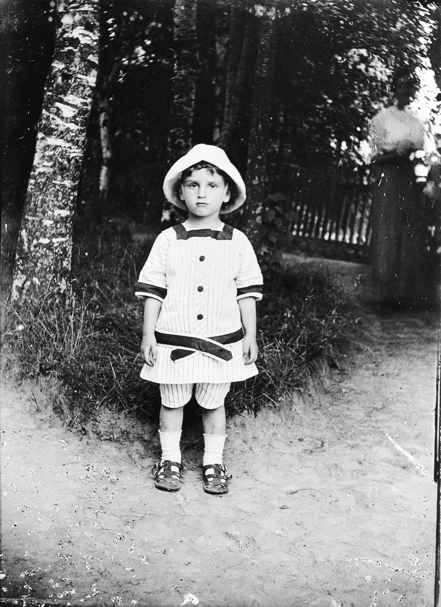 Portrait of Sasha, the oldest son of Mark and Maria Magid at their dacha in the village of Strelna, a suburb of St. Petersburg.
