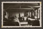 View of the interior of a barrack at Westerbork transit camp.