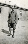 Yaakov Jean Ridnik posing in a German prisoner of war camp.