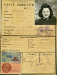 False ID card for Etla Ridnik (nee Krasnopol), under the name Marie Gerard.