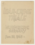 Cover page of a program for the Nuremberg War Crimes trials.