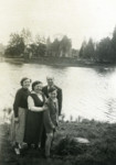 A Jewish family reunited after the war.

Pictured are Symchel and Clara Dores, and their children Mireille and Maurice.