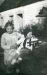 Two Jewish children in hiding in Normandy.

Pictured are Mireille and her brother Maurice Dores.