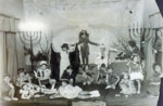 Italian Jewish children take part in a play to celebrate Shavuot.