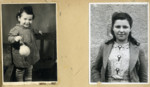 Portraits of two unidentified girls in the Neu Freimann displaced persons camp.